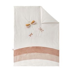 Noukie's Couverture 100 x 140 cm libellules en Veloudoux, écru