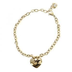 Guess Bracelet Dor&eacute; Pour Femme - Crazy In Love Heart Bracelet S Yellow Gold 307454