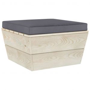 VidaXL Coussin de plancher de palette 60x60x6 cm Anthracite Tissu