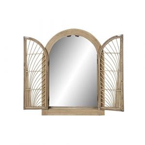 DKD Home Decor Miroir Mural Naturel Marron Rotin (61 x 4 x 84 cm) (61 x 5 x 85 cm)