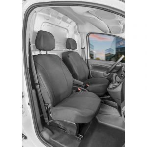 Walser Housse de siège Transporter en tissu pour Ford Transit Courier 2, 2 sièges simples à l'avant
