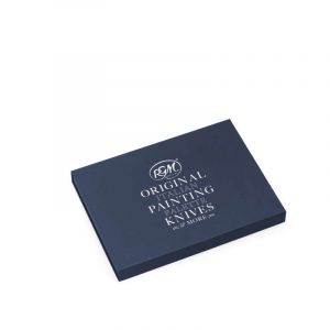 RGM 52552 - Couteau &agrave; peindre Plus Line lot de 12, manche en bois, spatule pour peinture acrylique, huile et p&acirc;teuse, ergonomique avec &oelig;illet de suspension en &eacute;tui carton