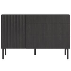 Selsey NOLIE - Commode &agrave; une porte avec trois tiroirs - 140 cm - couleur du bois de fr&ecirc;ne Portland