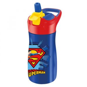 Maped Picnik - Gourde Inox 430ml Superman - Système Automatique avec Bouton de Verrouillage - Gourde Pour Enfants - Acier Inoxydable Résistant - Couleur bleu