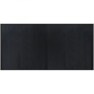 VidaXL Tapis Rectangulaire Noir 100x200 Cm Bambou
