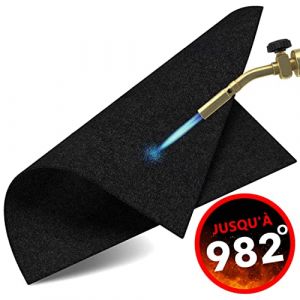 EVOCAMP Tapis Ignifuge 70x32 cm – Protection cheminée Anti-feu, Tapis de Protection pour Sol de Barbecue, Plaque Anti-feu, Couverture Anti-feu, Tapis de Protection Ignifuge – résiste à 982 °C