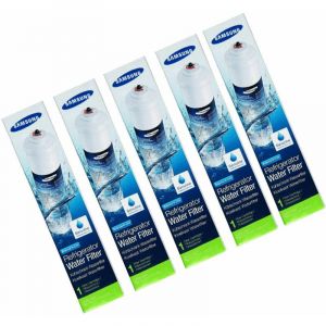 Samsung Lot de 5 Filtres à eau d'origine Réfrigérateur congélateur (DA29-10105J HAIER AEG DAEWOO GRUNDIG FRIGIDAIRE BLOMBERG ELECTROLUX DE DIETRICH BOSCH SIEMENS BEKO CONTINENTAL EDISON)