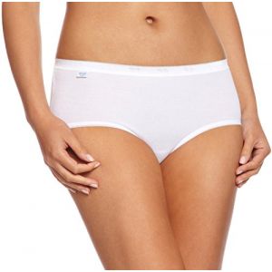 Sloggi Basic+ Slip midi pour femme - Lot de 3 - Blanc - 12