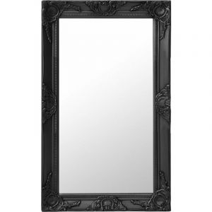 VidaXL Miroir mural style baroque 50x80 cm Noir