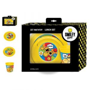 Image de Guizmax Set Dejeuner Smiley Assiette Verre Repas Enfant Disney Emoji