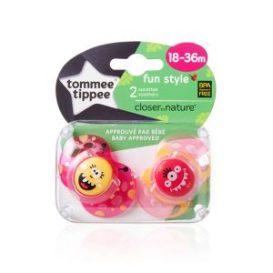 Image de Tommee tippee 2 sucettes Fun "Close to Nature" 18 mois +