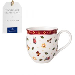 Villeroy & Boch Toy's Delight Tasse à anse, petite tasse de Noël, tasse à café, tasse à boisson chaude, tasse d'hiver, tasse à café de Noël, tasse à café de Noël, porcelaine