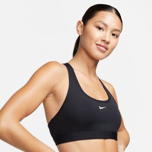 Nike W NK Swsh LGT SPT Bra Soutien-Gorge de Sport, Noir/Blanc, XXS Femme