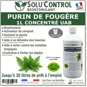 Tout Pour Les Nuisibles - Purin de Foug&egrave;re SoluControl 1L Concentr&eacute; UAB Biostimulant