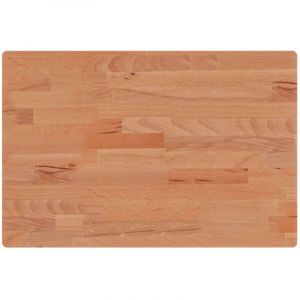 VidaXL Comptoir de Salle de Bain, Plan de Vasque, Dessus d'Armoire, Étagère de Toilette Intérieur, 60x40x1,5 cm Bois Massif de Hêtre