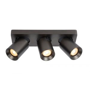Lucide NIGEL - Plafonnier - LED Dim to warm - GU10 - 3x5W 2200K/3000K - Anthracite