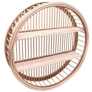 Etagère ronde en rotin Bali 46 cm Beige