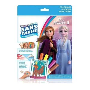 Crayola Kit Coloriage Magique 18 Pages Et 5 Feutres Color Wonder - Ne Tache Pas - Set Creatif Reine Des Neiges Et Carte - Pour Disney