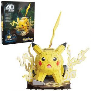 Spin Master 4D Build - Puzzle 3D Pokémon - Maquette Pikachu Pokémon 201 Pièces - Pikachu Inspiré du Dessin Animé - Puzzle Adulte - Jeu De Construction À Collectionner - Jouet Adulte - Jeu Enfant 12 Ans Et +