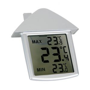 Velleman TA25 - Thermomètre de fenêtre transparent avec indications min/max