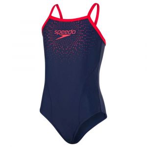 Image de Speedo Maillot de bain fille e10 gala logo muscleback bleu rose 6 ans