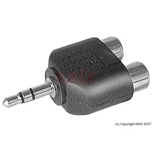 Image de Dexlan 720140 - Adaptateur 2 RCA F / Jack 3.5mm M stéréo