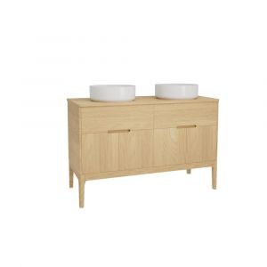 Image de Mob-in - Ensemble meuble double vasque alaska 120cm + vasque