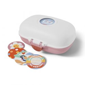 monbento Boite à goûter enfant 600ml blanc/rose