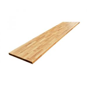 Plan de travail Chêne plaqué huilé, L.240 cm x l.63,5 cm, Ep.37 mm