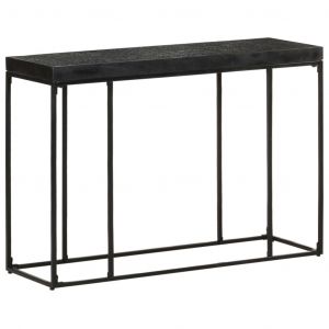 VidaXL Table console Noir 110x35x76 cm Bois d'acacia et de manguier