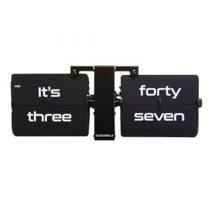 Cloudnola Horloge Flip Clock - Texte en Anglais, Horloge Murale et de Table, Fonctionne sur Piles