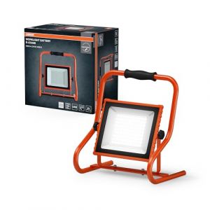 Image de Osram Projecteur de chantier à piles R-Stand 30W 4000K orange avec boîtier en aluminium, protection IP44, pour rénovation, cave et garages