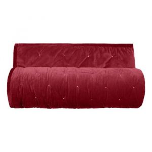 Vent du Sud Couvre lit velours matelassé surpiqué 'Gipsy' toutes dimensions Gipsy Pourpre - 220 x 240 cm pour lit 2 places