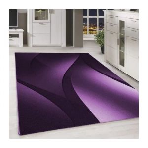 Tapis moderne CARPETTEX - Lilas - Poil court - Design abstrait vagues