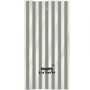 Serviette microfibre Minus à la flotte rayures vert