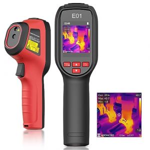 Hikmicro Caméra thermique E01 SuperIR Résolution IR 240 x 240 Caméra Imagerie thermique Taux de rafraîchissement de 20 Hz, caméra thermique portable compacte avec pointeur laser, -20°C à 400°C