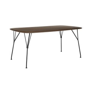Kartell Table rectangulaire VISCOUNT OF WOOD 160 cm (Plateau en noyer, structure noire - bois et m&eacute;tal)