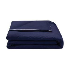 Descamps Housse de couette Unis percale 94 fils/cm² Bleu - Couleur Bleu - Taille XXL