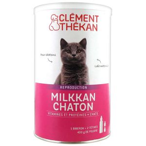 Cl&eacute;ment Th&eacute;kan Milkkan Chaton Lait Maternis&eacute; 400g + Biberon et T&eacute;tines