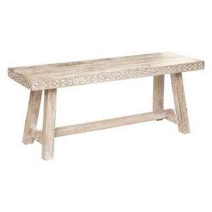 Image de Atmosphera Banc Design en Bois "Ajay" 110cm Naturel