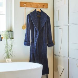 Blanc des vosges Peignoir de bain bleu