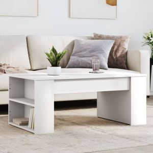 VidaXL Table basse blanc 102x55x42 cm bois d'ingénierie