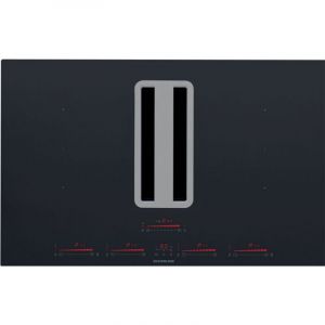 Silverline Plaque induction avec hotte int&eacute;gr&eacute;e flow max pro 78cm noir et inox - &eacute;vacuation arri&egrave;re