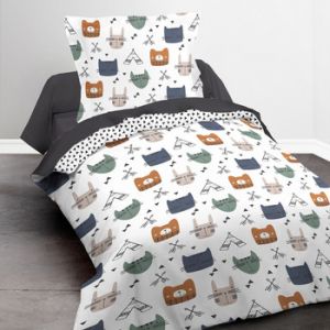 Today Parures de lit HAPPY 2.10 - Couleur 140x200 cm - Taille Blanc