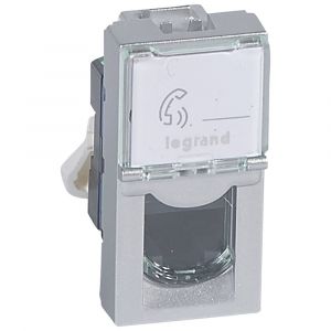 Legrand LOT DE 10 RJ45 CAT6 UTP MOSAIC 1 M ALU 079461