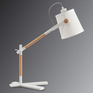 Image de Mantra Lampe à poser NORDICA Blanc Bois 1x23W - 4922