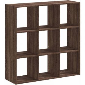 VidaXL Bibliothèque chêne marron 102x32x102 cm bois d'ingénierie, étagère, étagère à livres, support de livre, armoire de rangement