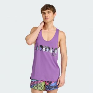 Adidas T-shirt à bretelles de fitness js tank homme violet