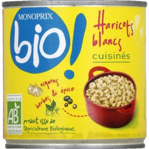 Monoprix Bio Haricots blancs cuisin&eacute;s issue de l'agriculture biologique