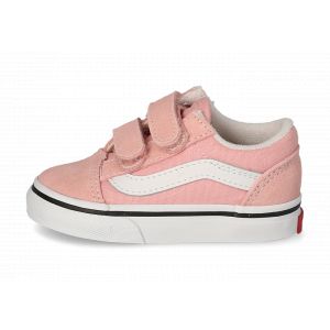 Image de Vans Old Skool Rose Et Blanc Bébé 21 1/2 Baskets